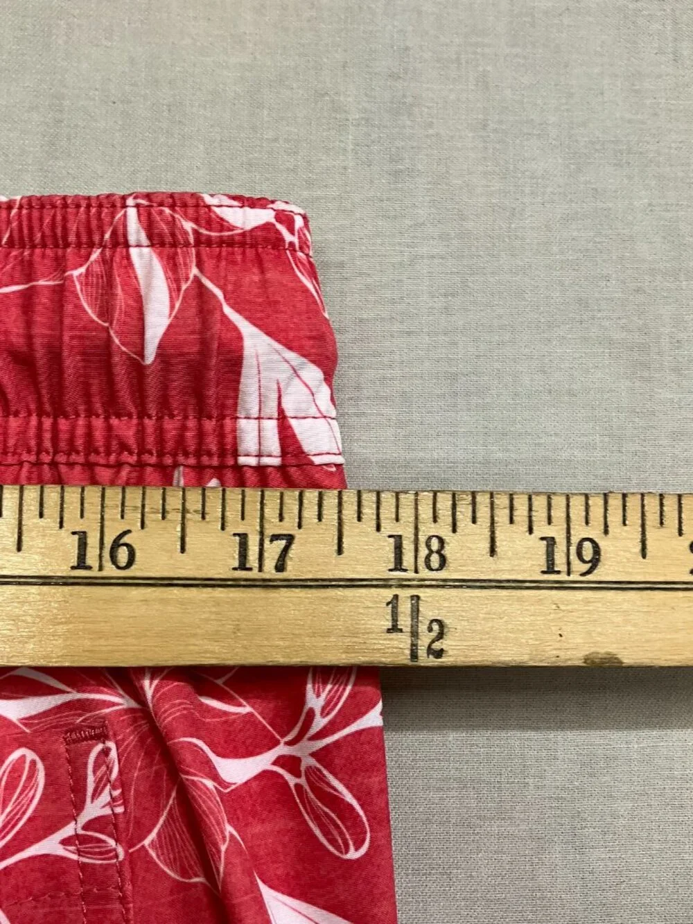 Sonoma Swimwear Trunks Men's Medium Red Floral Tropical Drawstring Mesh Lined